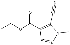 Molecular Structure of 33090-55-0 (5-Cyano-1-methyl-1H-pyrazole-4-carboxylic acid ethyl ester)